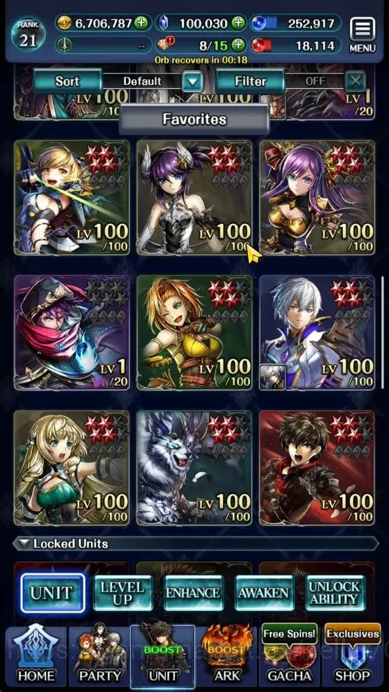 Last Cloudia Accounts GLOBAL|Rank 21|100K Crystal|Top Tier Unit [A Rolan image 2