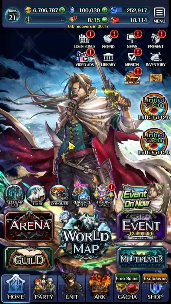 Last Cloudia Accounts GLOBAL|Rank 21|100K Crystal|Top Tier Unit [A Rolan image 6