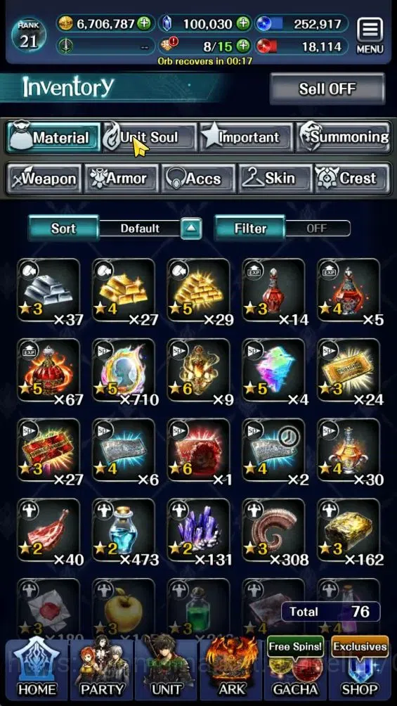 Last Cloudia Accounts GLOBAL|Rank 21|100K Crystal|Top Tier Unit [A Rolan image 8