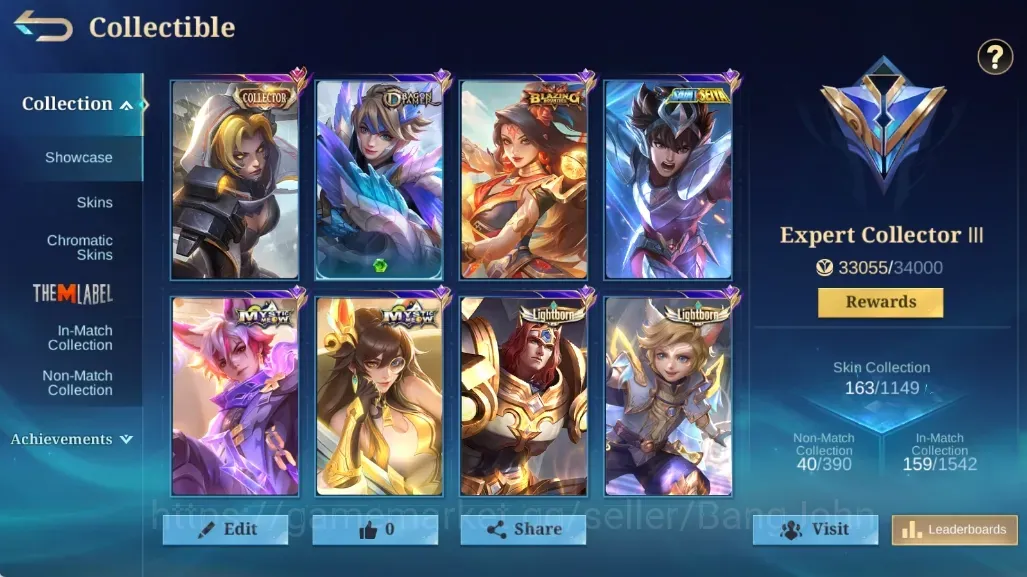 Mobile Legends: Bang Bang Accounts Others Global|Hero 102|Skin 163|Expert|CC Natalia|Dragon Tamer Kimmy|Blezing 1