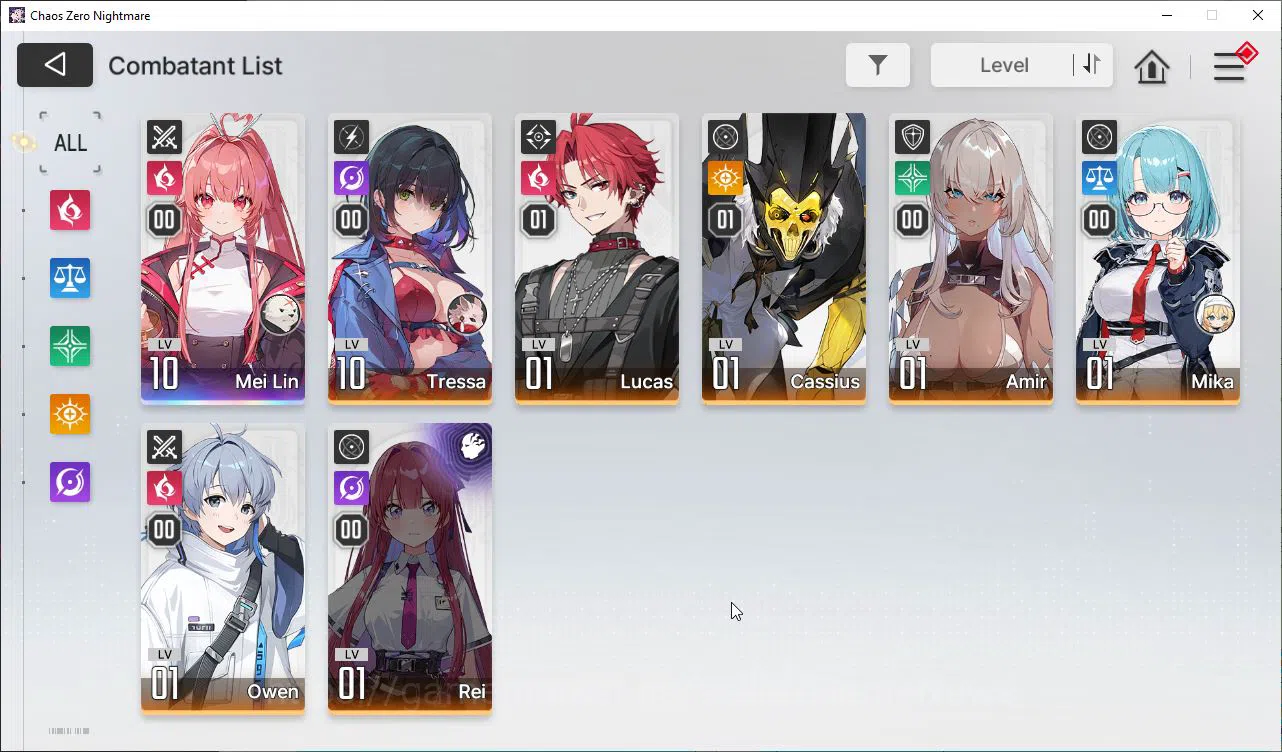Chaos Zero Nightmare Accounts Global Verif|Lv06| Fresh Starter | 1SSR(Mei Lin)7S image 4