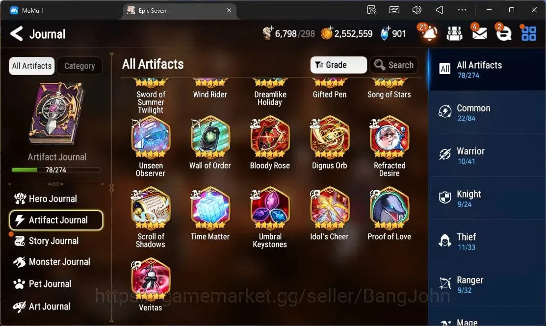 Epic Seven Accounts Global Unverif |9 ML(E Ilynav,RnL,H Lua,Zio,SP Pol image 10