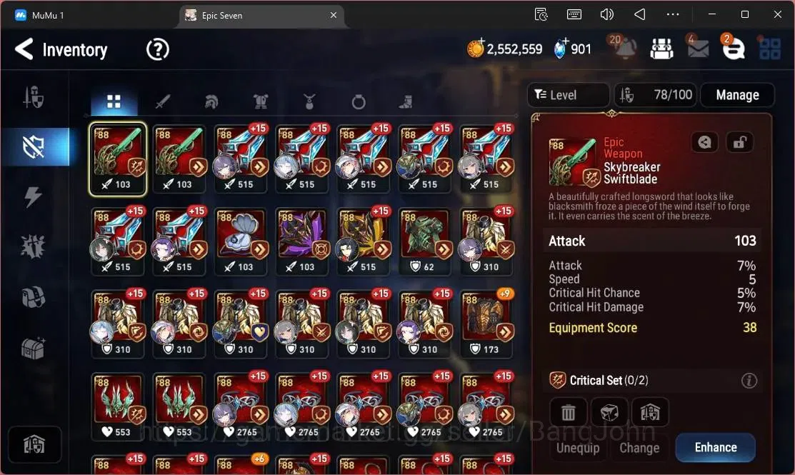 Epic Seven Accounts Global Unverif |9 ML(E Ilynav,RnL,H Lua,Zio,SP Pol image 19