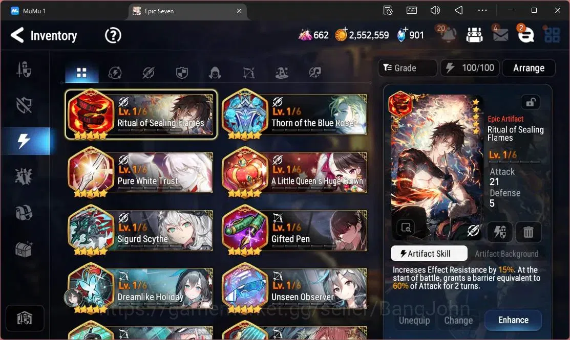 Epic Seven Accounts Global Unverif |9 ML(E Ilynav,RnL,H Lua,Zio,SP Pol image 20