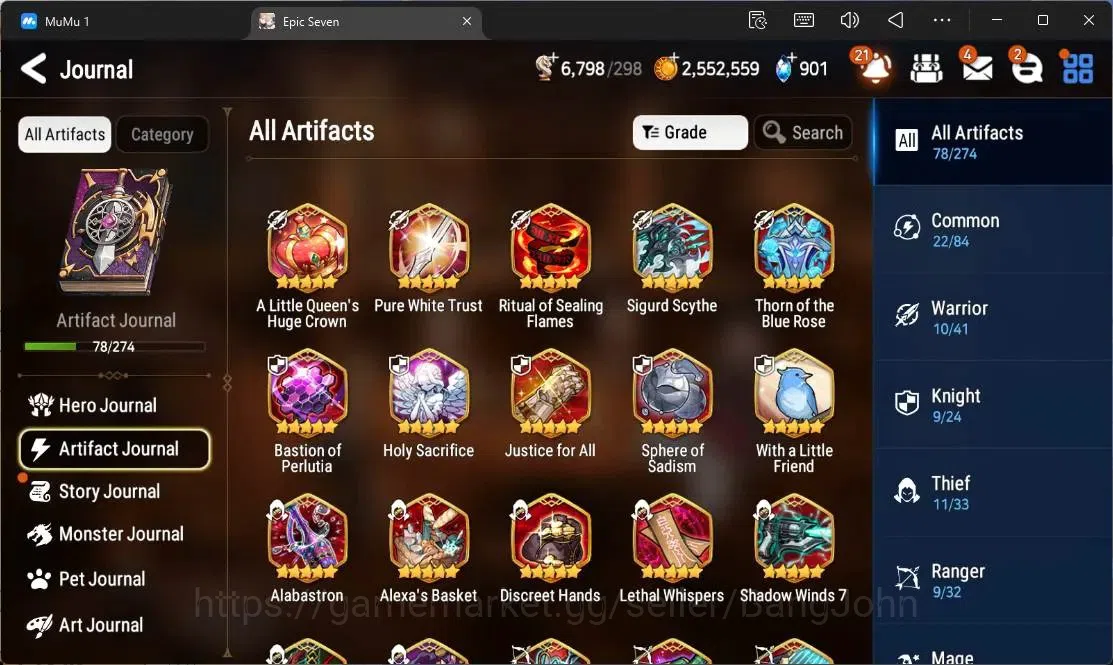 Epic Seven Accounts Global Unverif |9 ML(E Ilynav,RnL,H Lua,Zio,SP Pol image 8