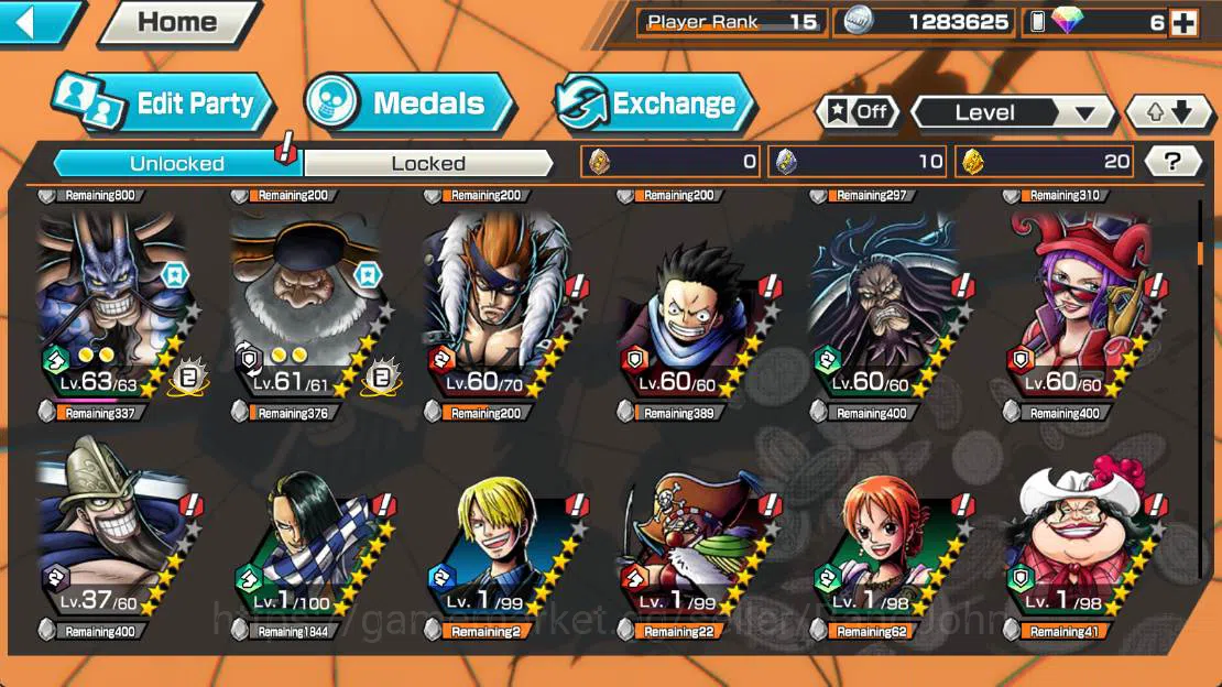 One Piece Bounty Rush Others GLOBAL|EX 3| St ethanbaron, Onighasima kaido, St j image 1