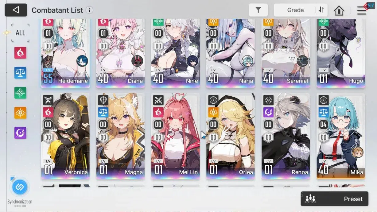 Chaos Zero Nightmare Accounts GLOBAL Lv53|11 SSR[HeidemariM1,DianaM1,Narja,Nine, image 3
