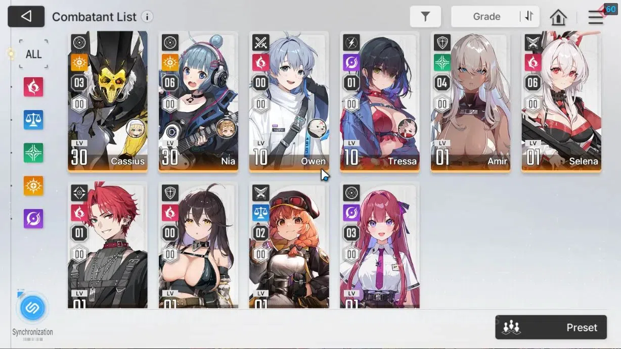 Chaos Zero Nightmare Accounts GLOBAL Lv53|11 SSR[HeidemariM1,DianaM1,Narja,Nine, image 4