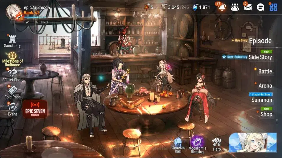 Epic Seven Accounts Global Unverif|New Era|4 ML[NM Luna,Harsetti,B Hwa image 1