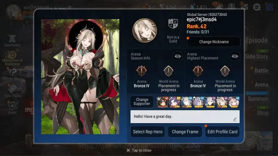 Epic Seven Accounts Global Unverif|New Era|4 ML[NM Luna,Harsetti,B Hwa image 2