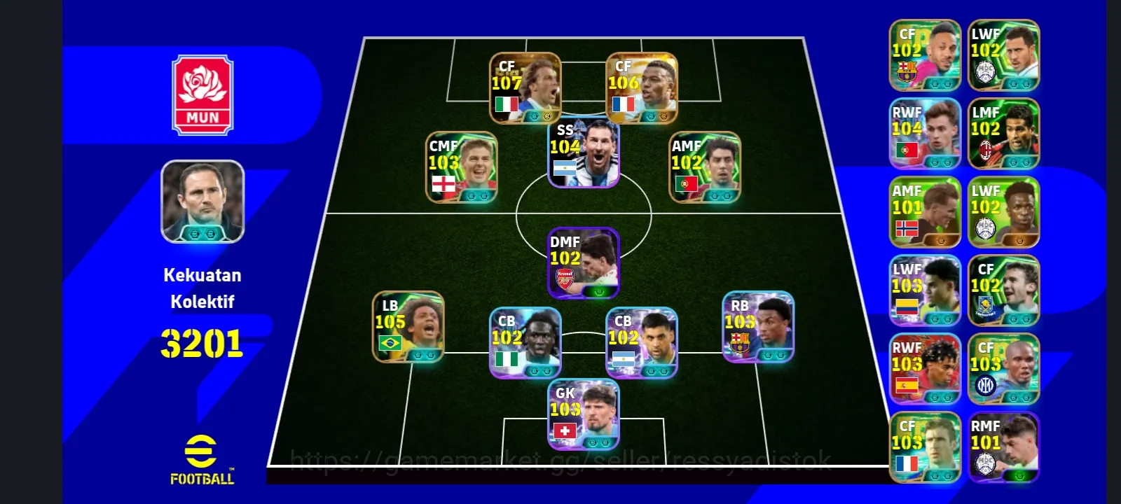 eFootball Accounts Legends & Iconic Players EFOOTBALL TOP TIER | BIGTIME ALESANDRO DEL PIERO x BIGTIME MBAPPE x RUI COSTA x 1