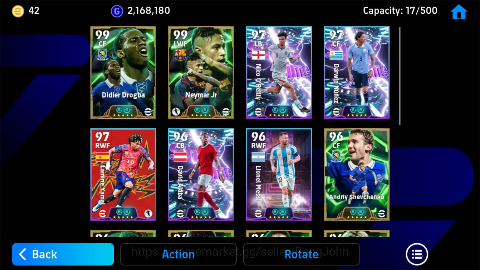 eFootball Accounts Mobile|PW 3155|Epic Drogba,Neymar,Shevchenko,Sergi image 3