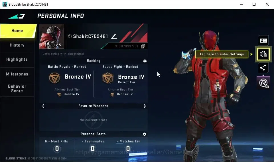 Blood Strike Accounts ASIA|Starter|Melee ULTRA Talon Knife-Sactum|ULTRA image 2