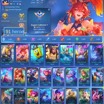 Mobile Legends: Bang Bang Others HERO 91 SKIN 126 | EMBLEM ALL MAX| COLECTOR NATALI image 1