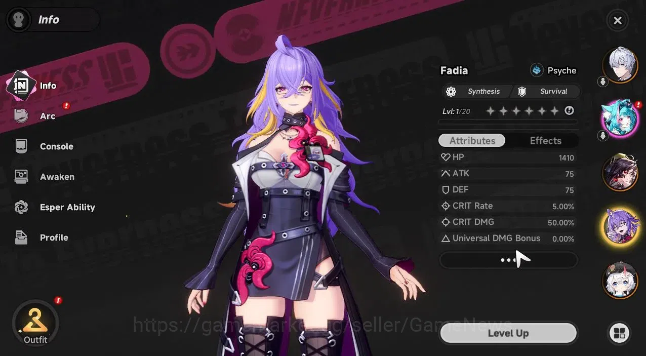 Neverness to Everness Accounts Global EU |HL 3| 3 SSR [HotoriA1,Fadia,Sakiri] | 5 image 3