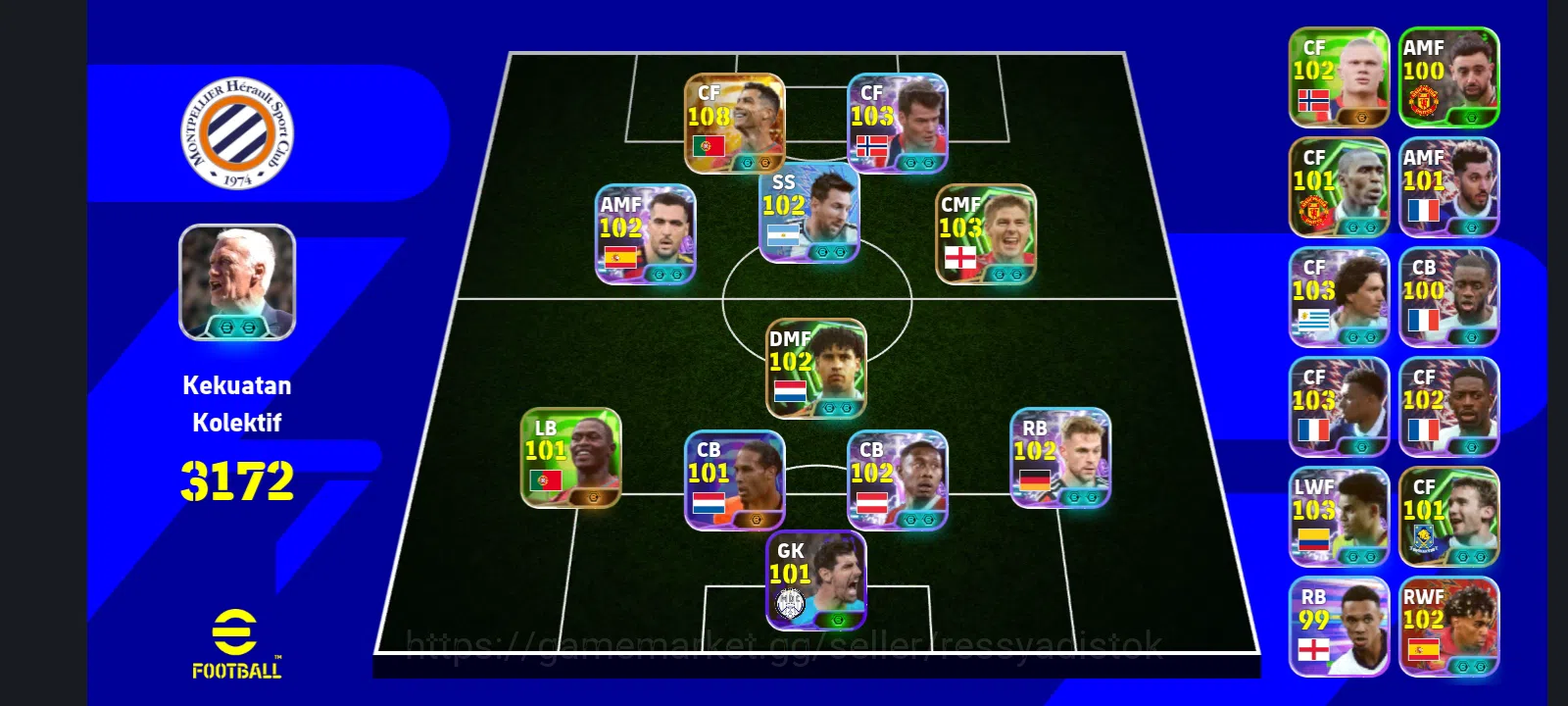 eFootball Accounts Legends & Iconic Players EFOOTBALL 2026 | BIGTIME RONALDO,SORLOTH,S GERARD,F RIJKARD,ALABA,PACK 1