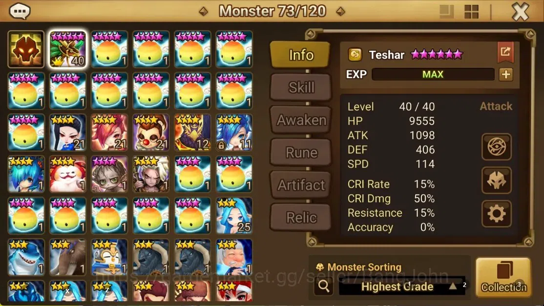 Summoners War: Sky Arena Accounts GLOBAL | NB 5 TESHAR,Starter Gacha 115 12Y+160 11Y image 2