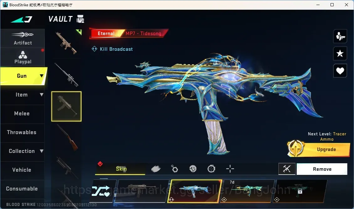 Blood Strike Accounts High-End ASIA|Eternal MP7-Tidesong Lv.2|EVO Fal|Eternal Zero-Oda|7 Ultra Gun|3 Ultra Striker|Legendary 1