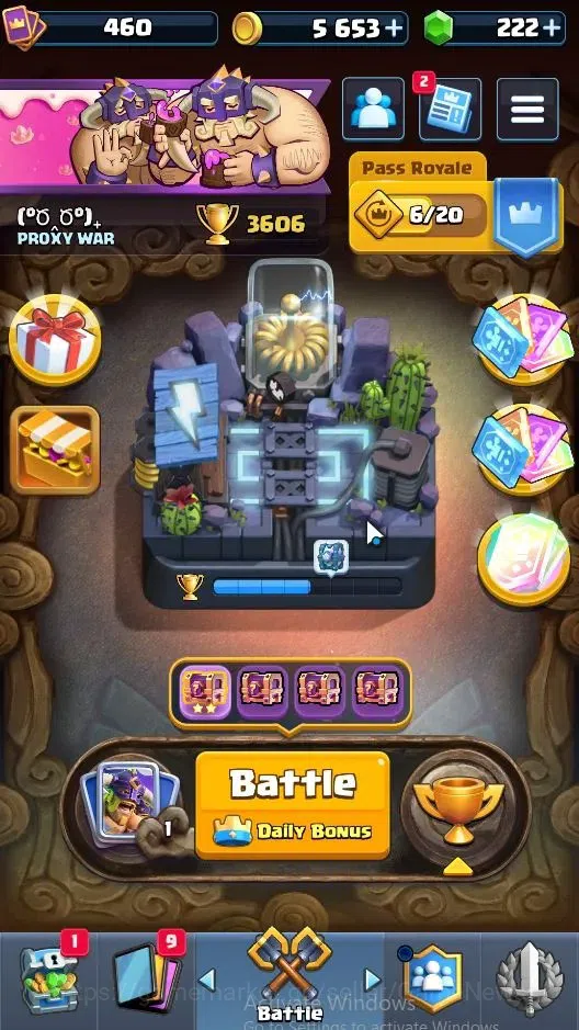 Clash Royale Accounts High-End Lv 460|Trophy 3606|KTL 9|Arena 11|Card 60/122|1 HERO 4 EVO 2 Legend 13 Epic 20 Rare 25 1