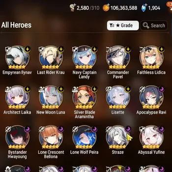 Epic Seven Accounts High-End GLOBAL UnVerif|21ML(Lisete,LC Bellona,EMP Ilynav,Etc)+UnPioner Politis,Ab Fumyr,8 LMT