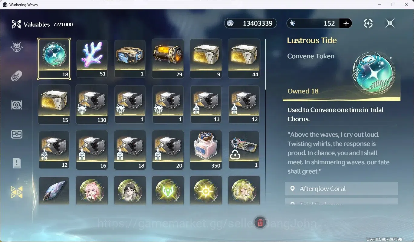 Wuthering Waves Accounts Starter SEA|UL46 | Rank 5 |2 Char Limited [Luno Rc5 + Sign] + Rebecca|Mc Male|TakeMail WW104B 10