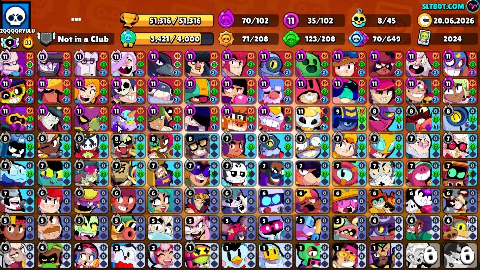 Brawl Stars Accounts 51316 Trophy|102 Brawlers 35 Max|UL(KAZE,SIRIUS)|L image 1