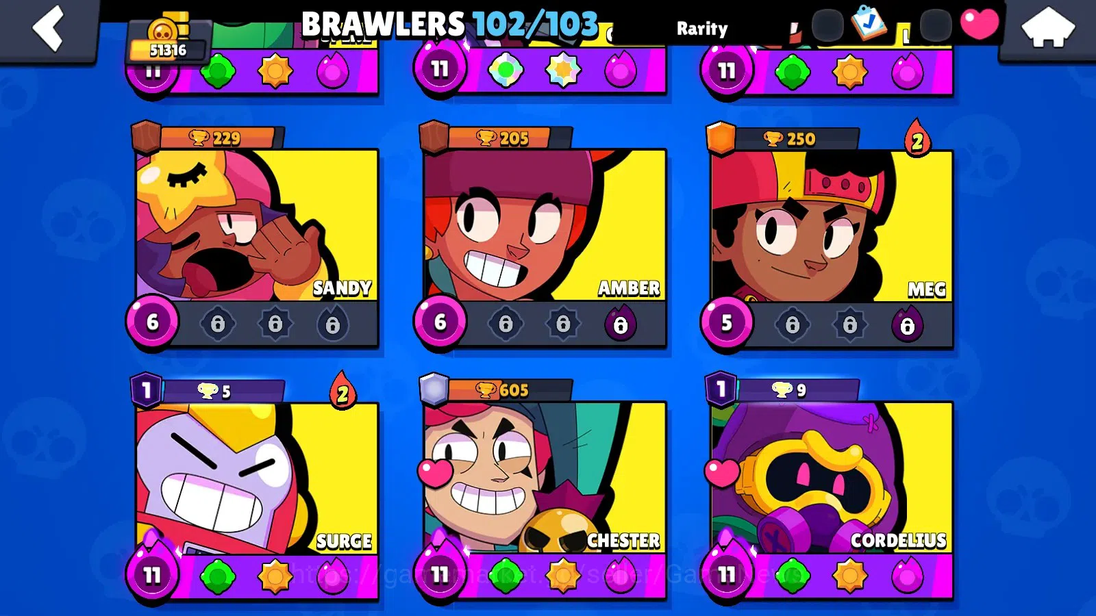 Brawl Stars Accounts 51316 Trophy|102 Brawlers 35 Max|UL(KAZE,SIRIUS)|L image 16