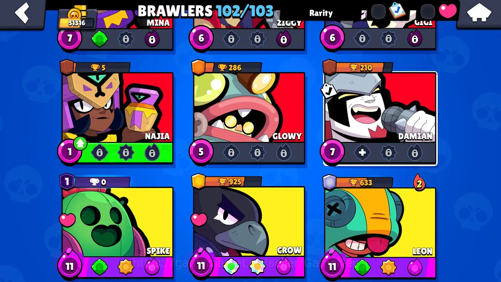 Brawl Stars Accounts 51316 Trophy|102 Brawlers 35 Max|UL(KAZE,SIRIUS)|L image 17
