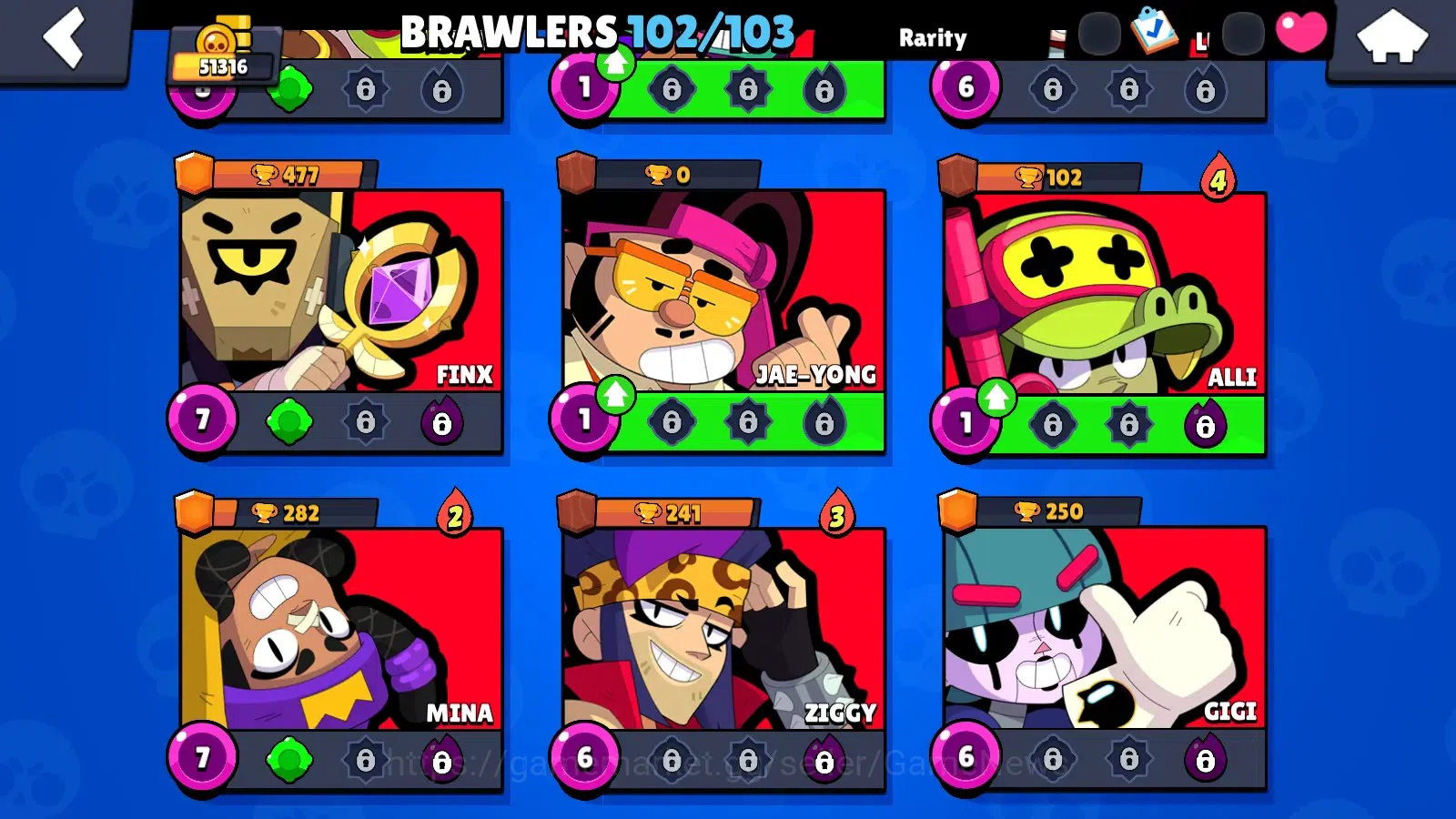 Brawl Stars Accounts 51316 Trophy|102 Brawlers 35 Max|UL(KAZE,SIRIUS)|L image 18