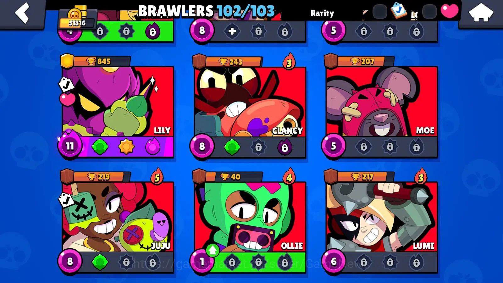 Brawl Stars Accounts 51316 Trophy|102 Brawlers 35 Max|UL(KAZE,SIRIUS)|L image 19
