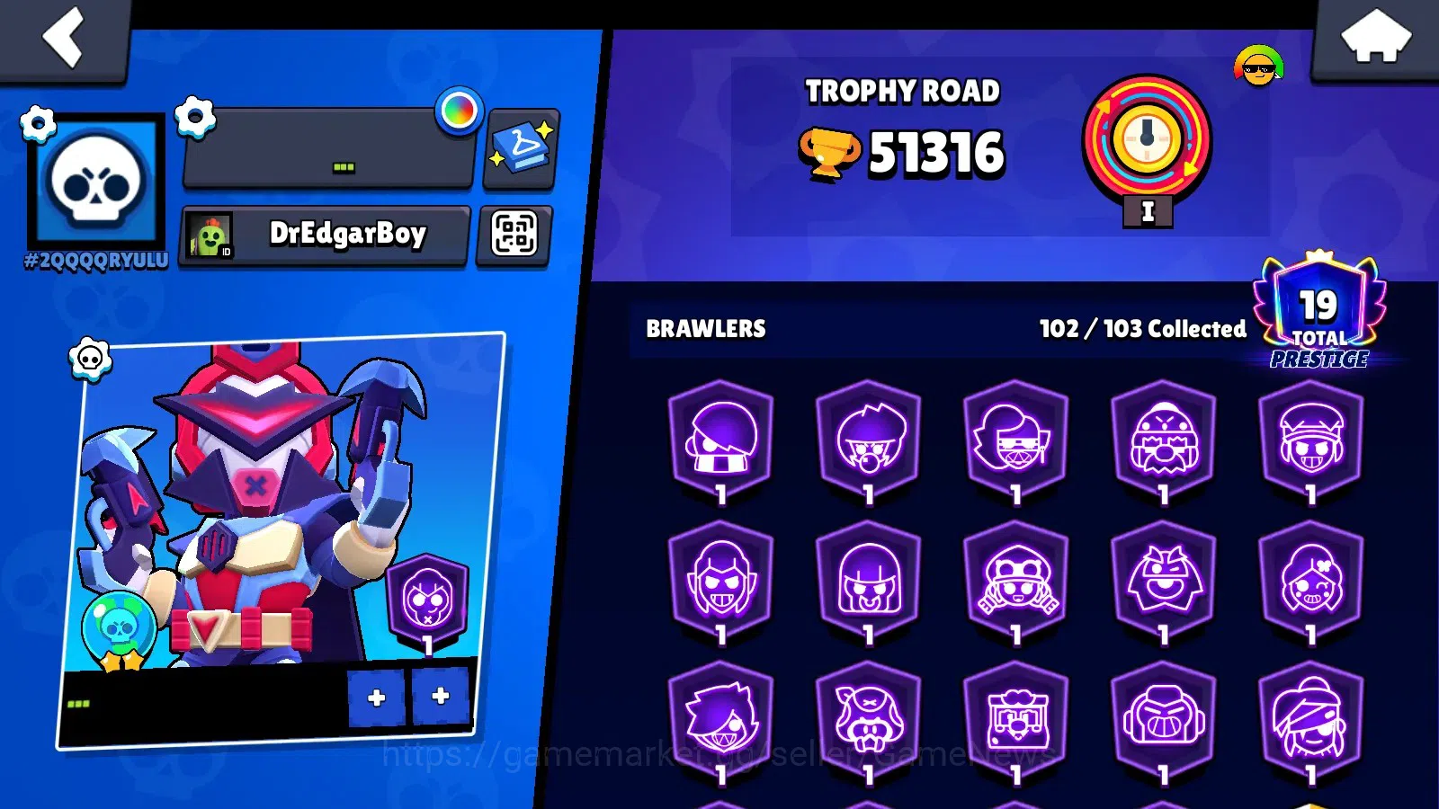 Brawl Stars Accounts 51316 Trophy|102 Brawlers 35 Max|UL(KAZE,SIRIUS)|L image 4