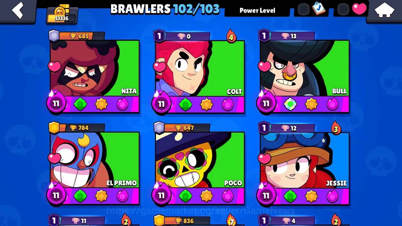 Brawl Stars Accounts 51316 Trophy|102 Brawlers 35 Max|UL(KAZE,SIRIUS)|L image 8