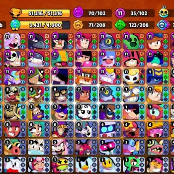 Brawl Stars Accounts 51316 Trophy|102 Brawlers 35 Max|UL(KAZE,SIRIUS)|L image 1