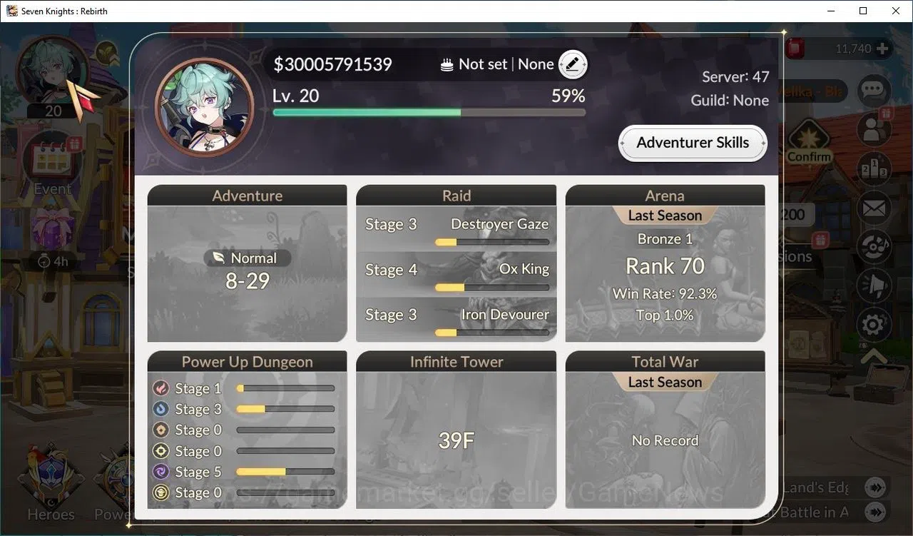 Seven Knights Re:Birth Accounts [Re:BIRTH] | Global |4 Legendary+11K Ruby |181 HSV image 3