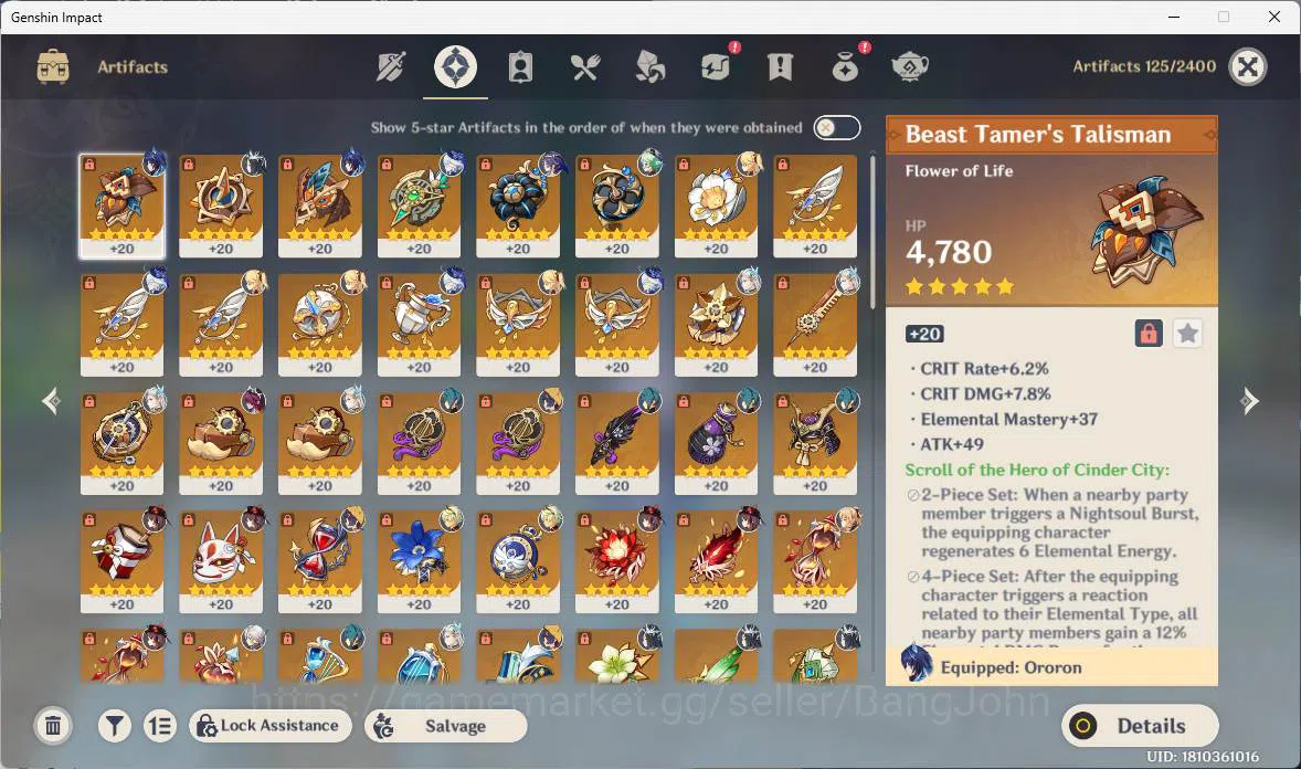 Genshin Impact Accounts Others ASIA | AR 56| good ACC, neuvillette, furina, bennet, arlecchino, jean, ETC more detail check 11