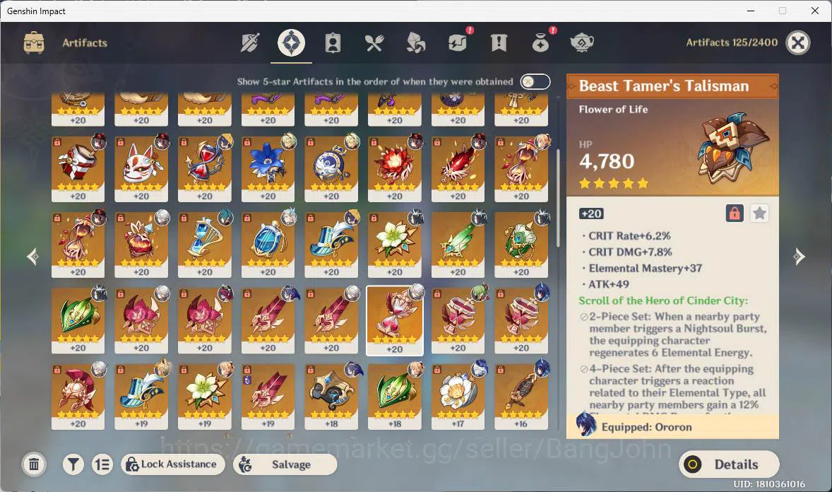 Genshin Impact Accounts Others ASIA | AR 56| good ACC, neuvillette, furina, bennet, arlecchino, jean, ETC more detail check 12