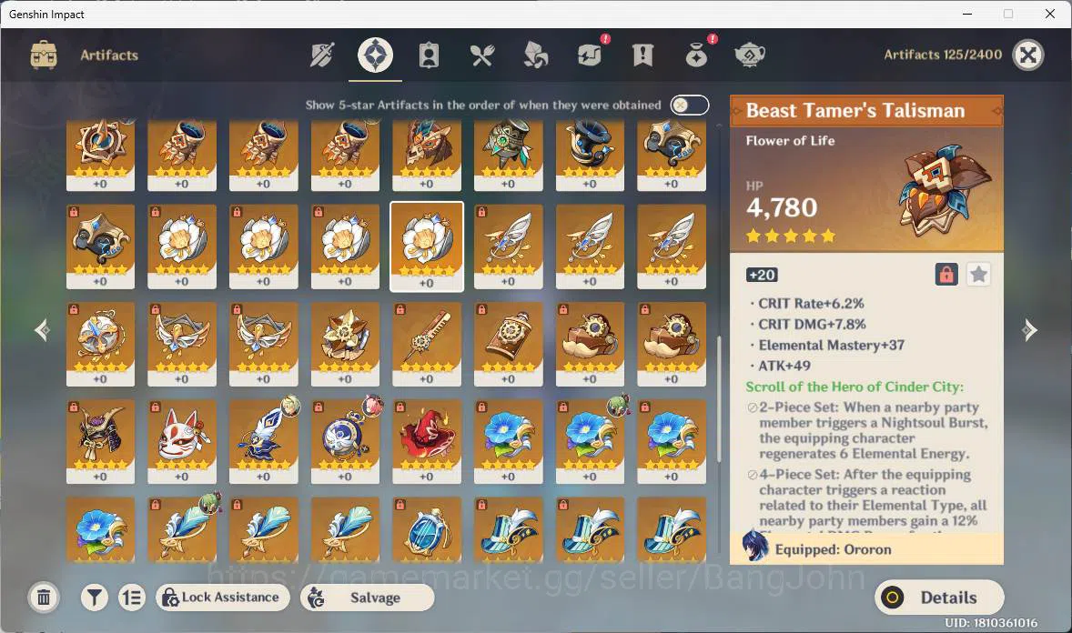 Genshin Impact Accounts Others ASIA | AR 56| good ACC, neuvillette, furina, bennet, arlecchino, jean, ETC more detail check 13