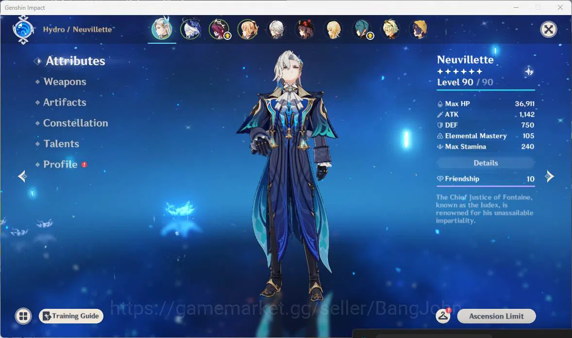 Genshin Impact Accounts Others ASIA | AR 56| good ACC, neuvillette, furina, bennet, arlecchino, jean, ETC more detail check 6
