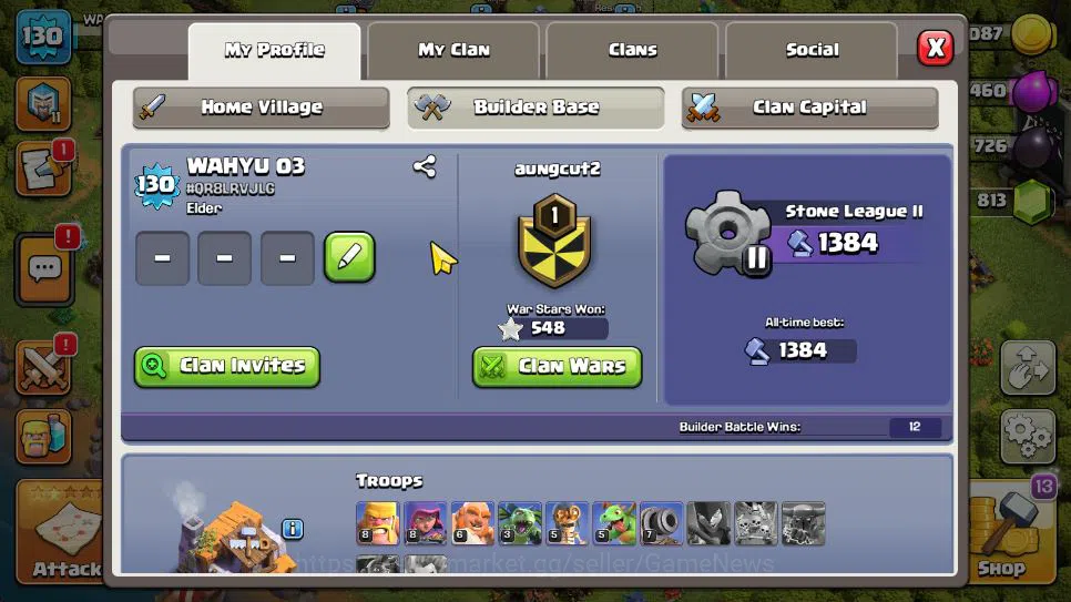 Clash of Clans Accounts TH 13 - BH 5 | Limited Skin | LV 130 | HH 7 |BK 51 image 11