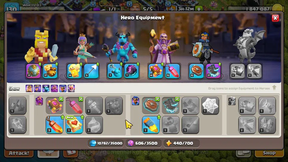 Clash of Clans Accounts TH 13 - BH 5 | Limited Skin | LV 130 | HH 7 |BK 51 image 6