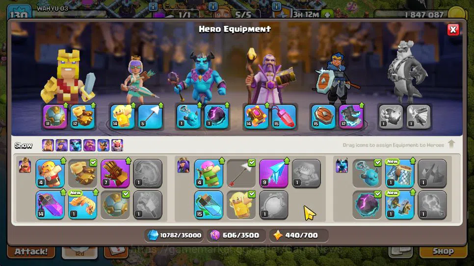 Clash of Clans Accounts TH 13 - BH 5 | Limited Skin | LV 130 | HH 7 |BK 51 image 7