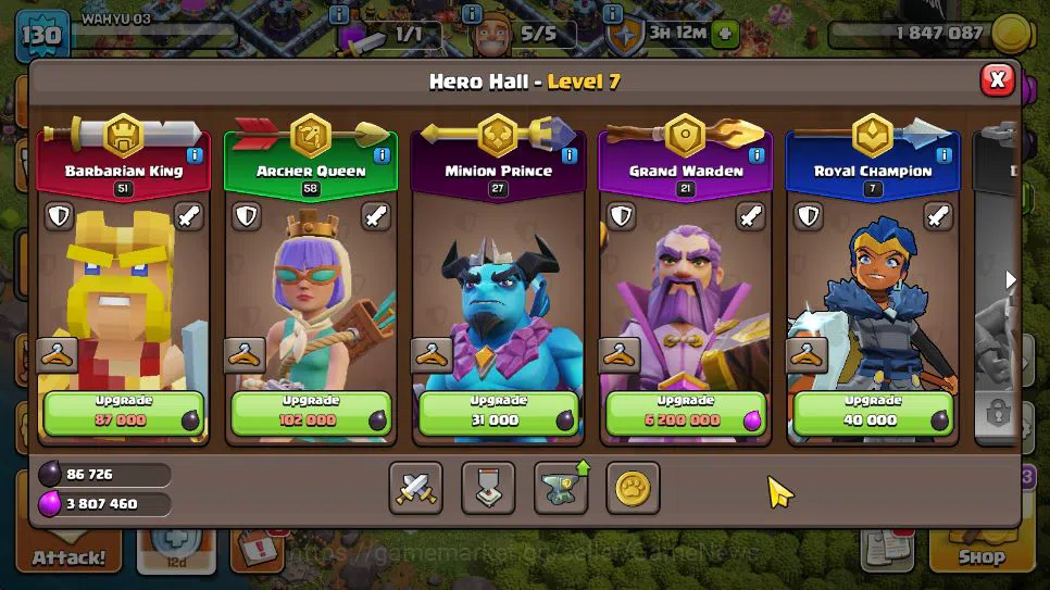 Clash of Clans Accounts TH 13 - BH 5 | Limited Skin | LV 130 | HH 7 |BK 51 image 8