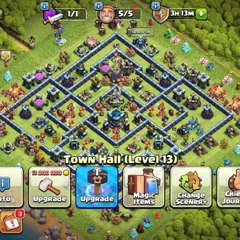 Clash of Clans High-End TH 13 - BH 5 | Limited Skin | LV 130 | HH 7 |BK 51 image 1