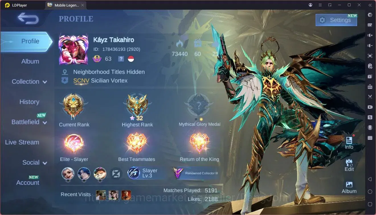 Mobile Legends: Bang Bang Accounts GLOBAL Hero 126 Skin 235 |Prime granger|Luckybox a image 12