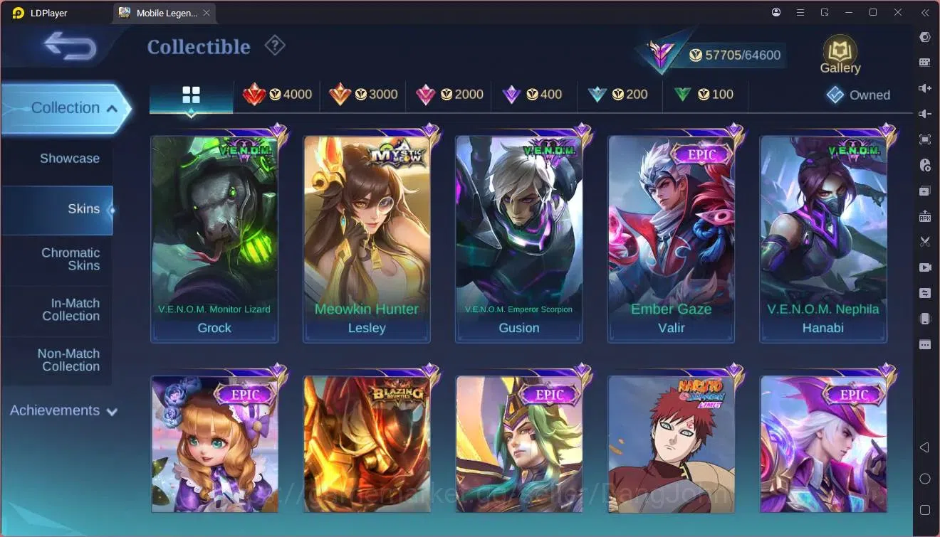 Mobile Legends: Bang Bang Accounts GLOBAL Hero 126 Skin 235 |Prime granger|Luckybox a image 3