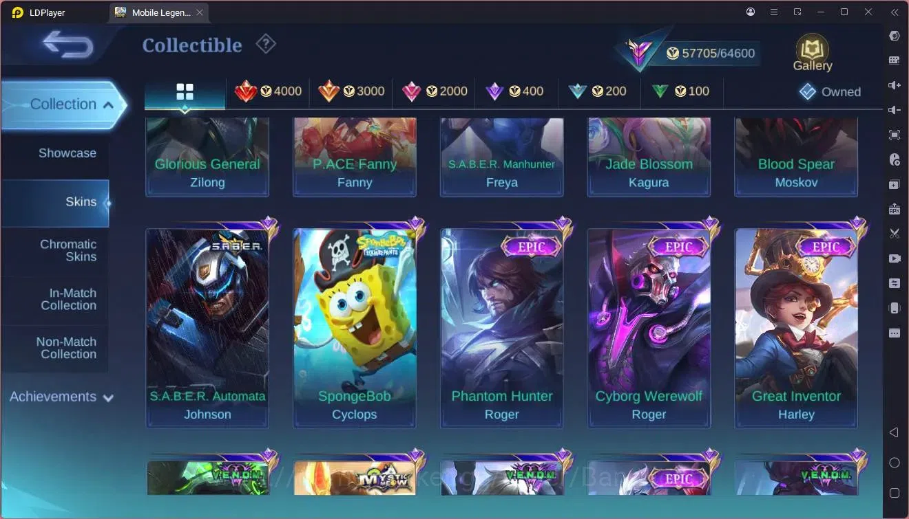 Mobile Legends: Bang Bang Accounts GLOBAL Hero 126 Skin 235 |Prime granger|Luckybox a image 4