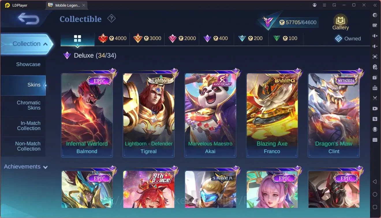 Mobile Legends: Bang Bang Accounts GLOBAL Hero 126 Skin 235 |Prime granger|Luckybox a image 5
