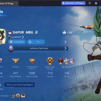 Honor of Kings Accounts Rare Skin Global | 113H 192S |Precious AOT(2), Limited Musashi, 3 Legend Yao, Lu Bu, Li