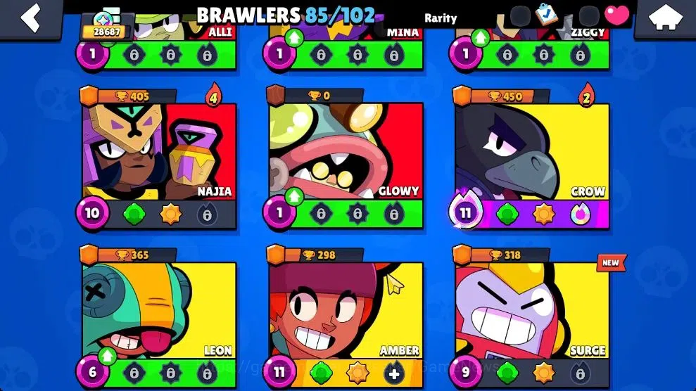 Brawl Stars Accounts 28K Trophy|85 Brawlers 28 Max Lvl|309 Skins|2 Hypc image 10