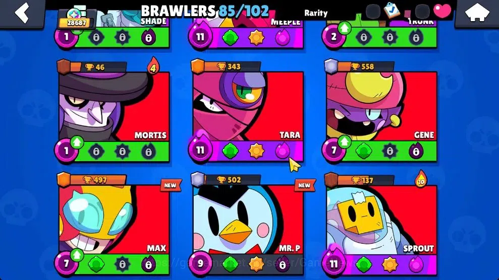 Brawl Stars Accounts 28K Trophy|85 Brawlers 28 Max Lvl|309 Skins|2 Hypc image 12